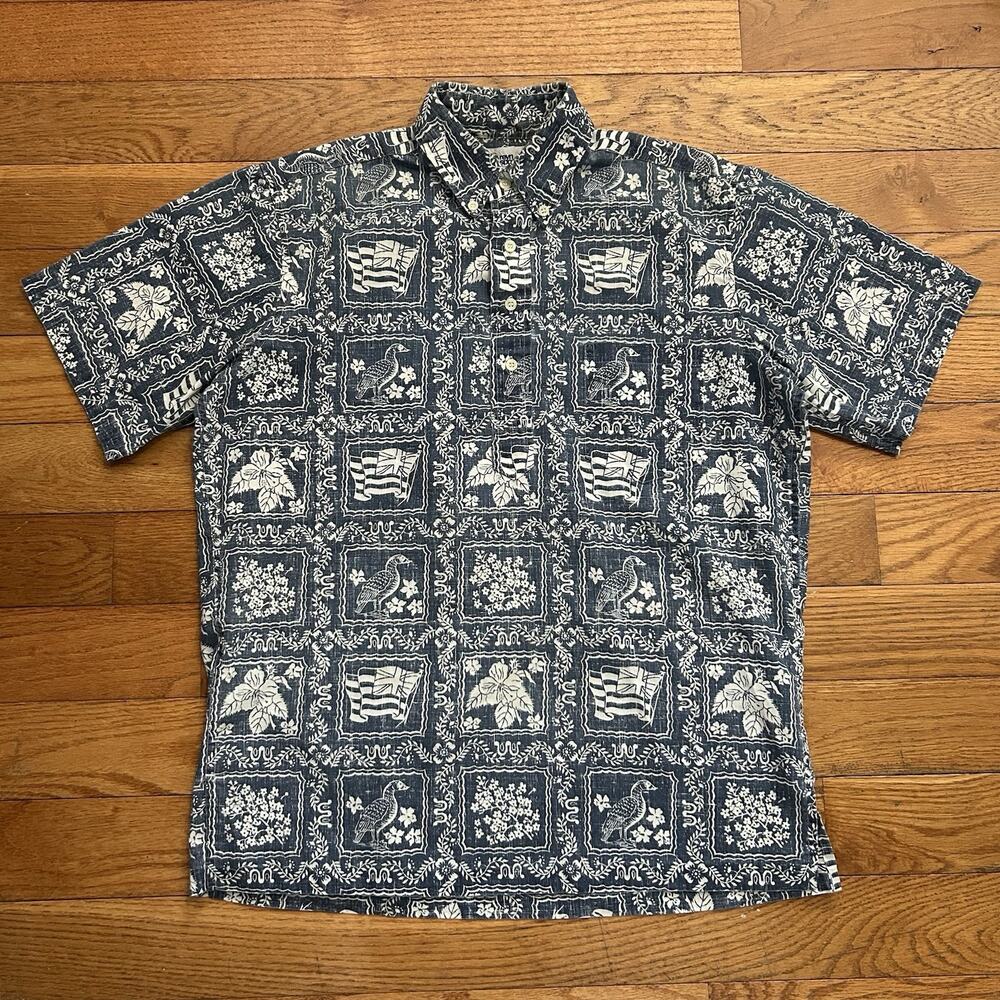 Vintage Reyn Spooner Hawaiian Popover Short Sleeve Button Up Shirt Small